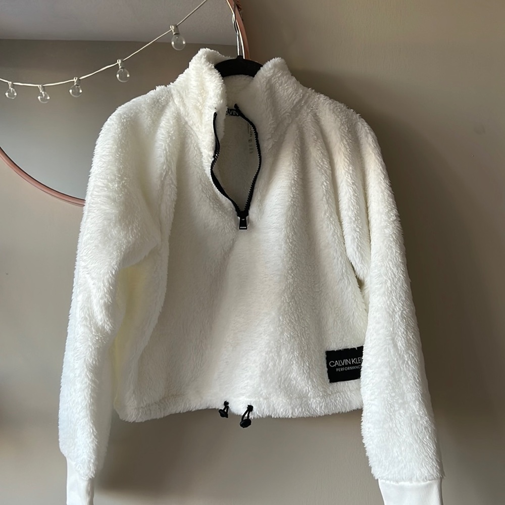 Calvin Klein fuzzy half-zip
